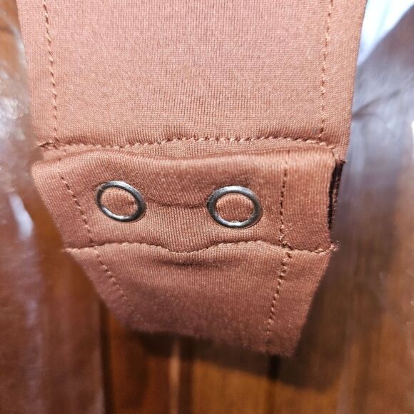 Cyanstyle Coffee Brown One Piece Medium Women's Bodysuit Jumpsuit Layer Yoga - Picture 7 of 8